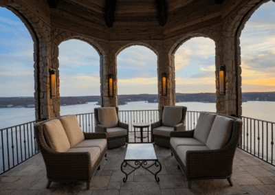 patio overlooking the lake