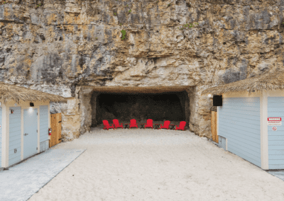 sitting area in cave