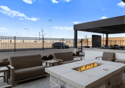 outdoor fireplace