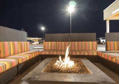 outdoor fireplace